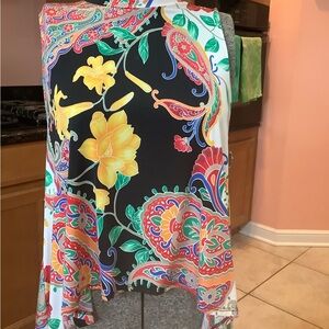 Vibrant Floral Paisley Sleeveless Top